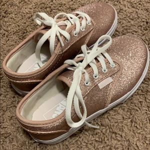 Kids pink sparkly Vans size 12 NWOT